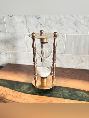 Vintage Brass Hourglass